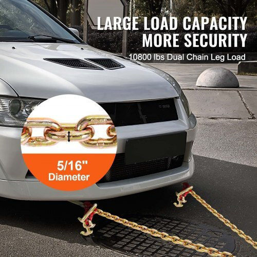 Αλυσίδα Ρυμούλκησης Vevor 5/16" X 3' G80 Άγκιστρα Rtj & Grab 10800 Lbs Rtjgtlmgdx1jfoyfcv0