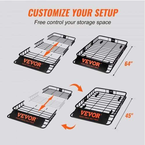 Vevor Roof Rack 64"x39"x6" Extension 200kg SUV Trucks Cdxljjy364396p5cvv0