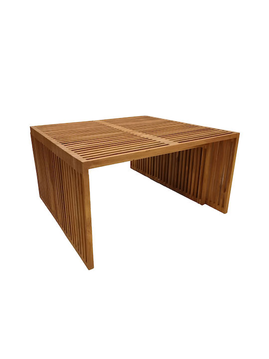 Coffee Table Tinnie from Solid Wood Natural Shade L87xW81xH47cm.