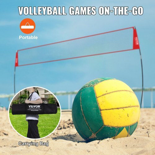 Vevor Portable Volleyball Net Indoor or Outdoor Use Adjustable Height Carrying Bag Professional Volleyball Coach Training for Hits or Serves Pqxlw14yc00098f67v0