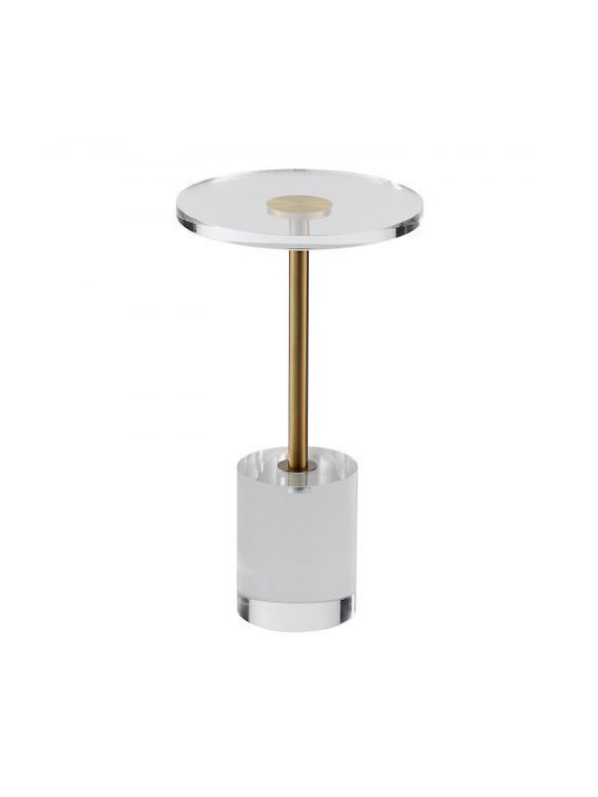 Masă Laterală Rotundă Transparentă M30xL30xÎ54.3cm