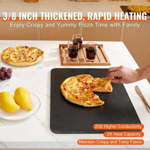 Vevor Antihaft Backblech Pizza mit Rostfreier Stahl Wohnung Oberfläche 50.8x35.56x3cm