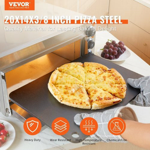 Vevor Antihaft Backblech Pizza mit Rostfreier Stahl Wohnung Oberfläche 50.8x35.56x3cm