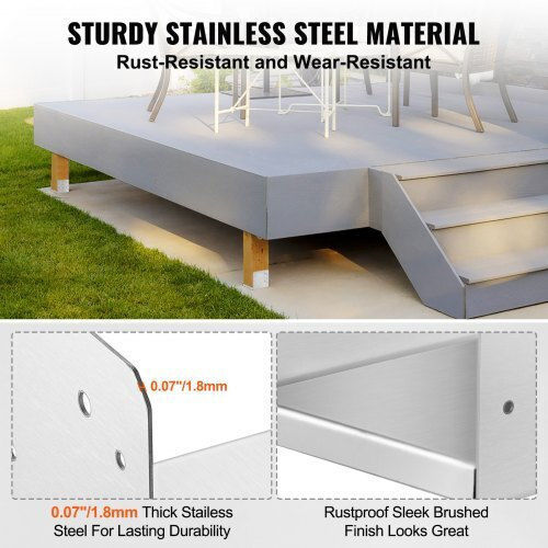 Vevor Base for Pergola made of Steel 20.32x20.32cm 1pcs
