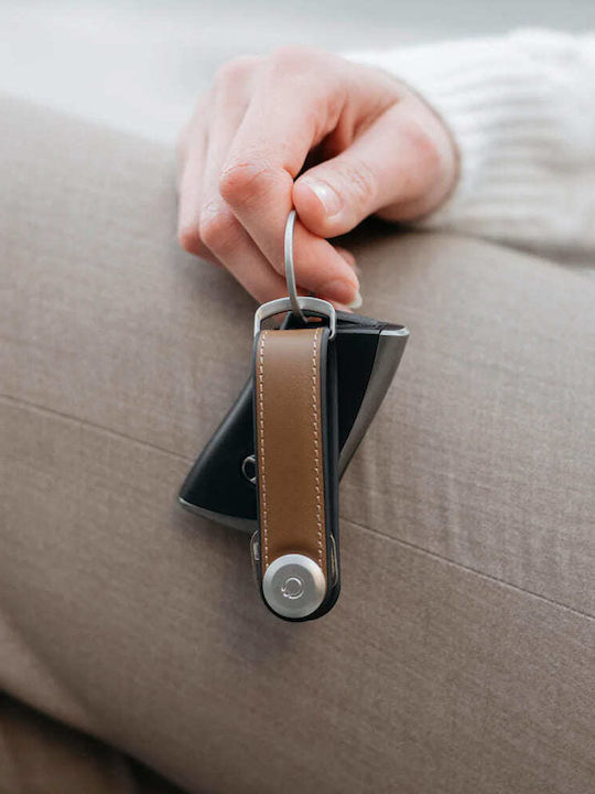 Orbitkey Κλειδοθήκη Δερμάτινη Καφέ