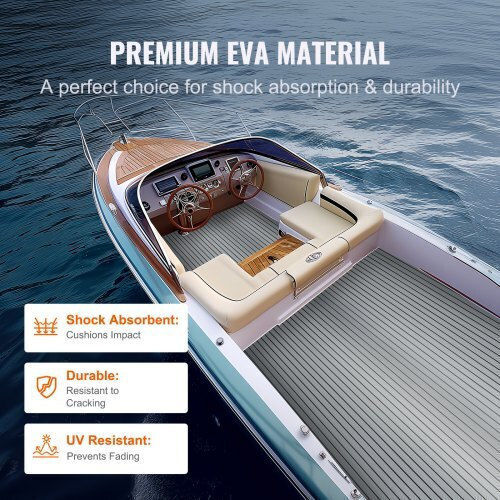 Pardoseală pentru barcă Vevor din spumă EVA 240 cm x 116 cm, pardoseală adezivă antiderapantă, 2,78 mp Cbzzfhpmddhszq449v0