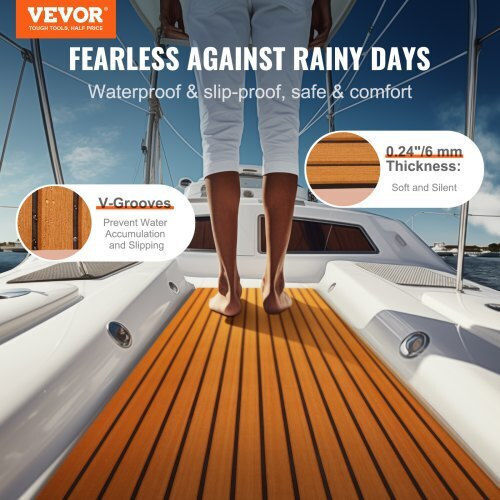 Vevor Bootsboden EVA-Schaum 240 x 90 cm Rutschfester Kleber 2,16 m² Boote Cbzzfhpmddzsw620pv0