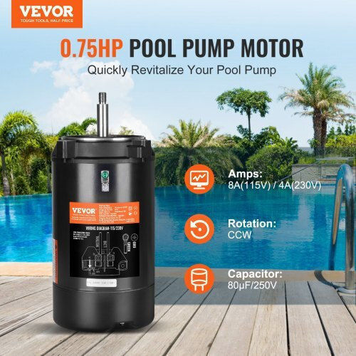 Vevor Pool Water Pump Filter Single-Phase with Power 0.75hp