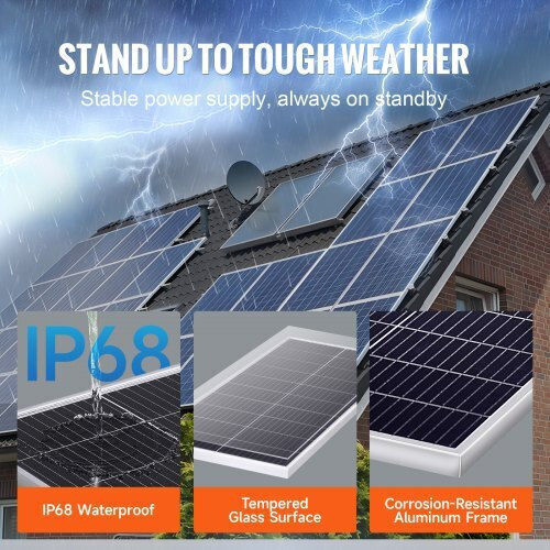 Vevor GDSDJTYNBDJ1MLOFJV9 Monocrystalline Solar Panel 100W 12V 1095x450x29mm