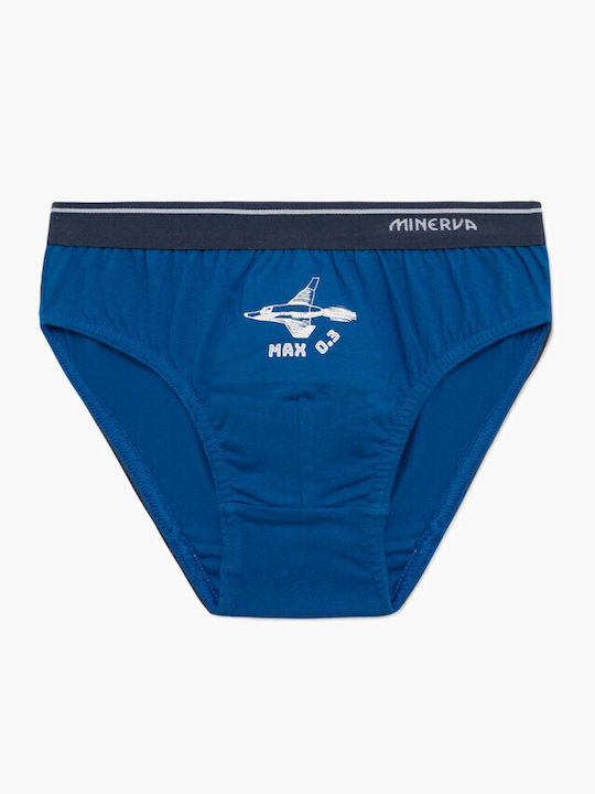 Minerva Σετ Παιδικά Βρακάκια Blue-grey Mel 3τμχ