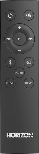 Horizon-Europe Soundbar 2.1 Bluetooth und HDMI 110W mit kabellosem Subwoofer und Fernbedienung Schwarz HAV-S2630W