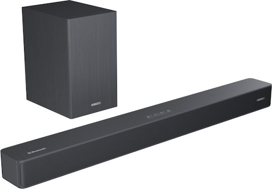 Horizon-Europe Soundbar 2.1 Bluetooth und HDMI 110W mit kabellosem Subwoofer und Fernbedienung Schwarz HAV-S2630W