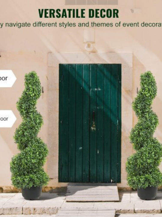 Artificial Outdoor Tree Buxus (Common box) Green 121.92cm 2pcs Vevor