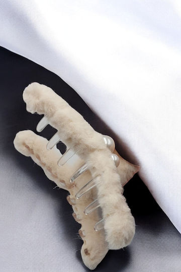 mit Perlen Beige