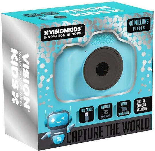VISION KIDS Compact Φωτογραφική Μηχανή 40MP με Οθόνη 5.4" και Ανάλυση Video Full HD (1080p) Μπλε