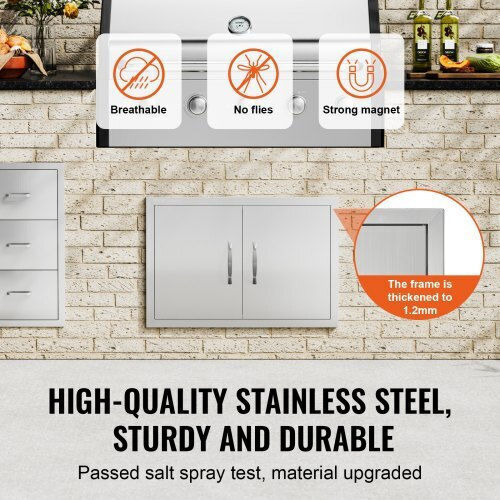 Πόρτα Bbq Vevor 711x482 Mm Ανοξείδωτη Διπλή Εξωτερική Πόρτα Κουζίνας Smmbscjmys28mxg56v0