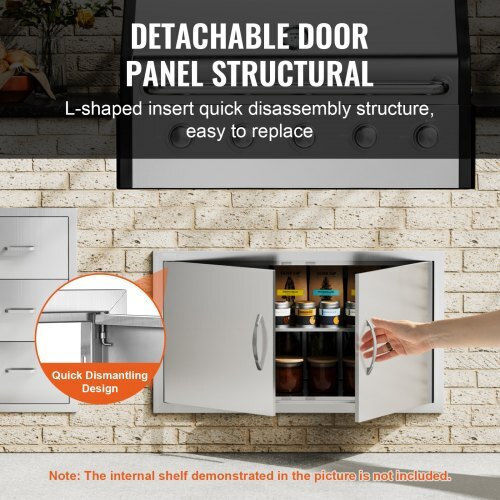 BBQ Door Vevor 863x482 mm Double Stainless Steel Outdoor Kitchen Smmbscjmys34xoa2hv0