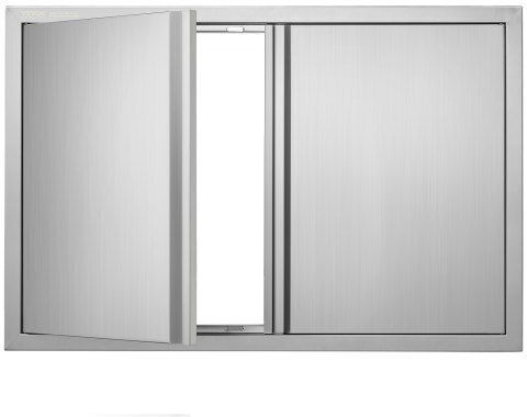 BBQ Door Vevor 914x610 mm Stainless Steel Double Outdoor Kitchen Door