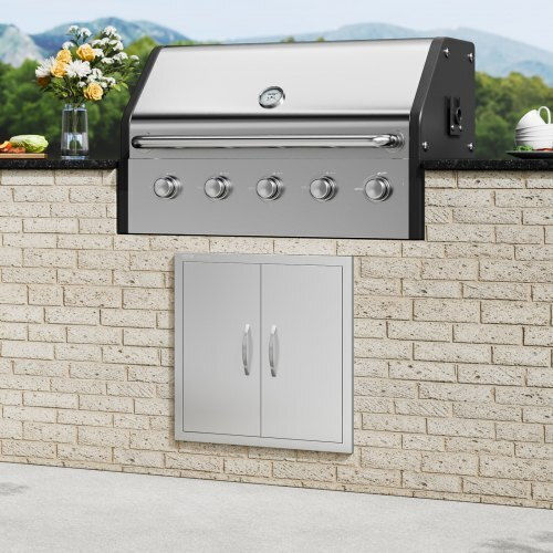 Πόρτα Bbq Vevor 610x610mm Ανοξείδωτη Διπλή Εξωτερική Κουζίνα Smmbscjmys245lws1v0