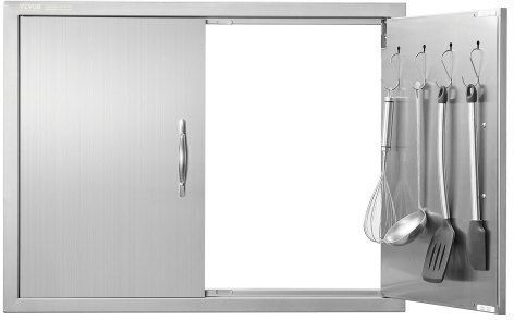 Πόρτα Bbq Vevor 787x609 Mm Ανοξείδωτη Διπλή Εξωτερική Κουζίνα Smmbscjmys31ipp30v0