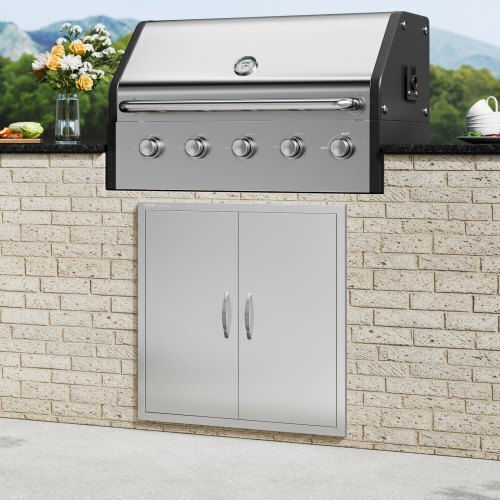Vevor BBQ Door 790x790mm Stainless Steel Double Outdoor Kitchen Door Smmbscjmys311k36zv0