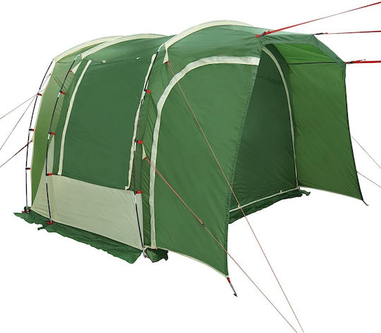 vidaXL Car Tunnel Camping Tent Green for 4 People 300x185x200cm