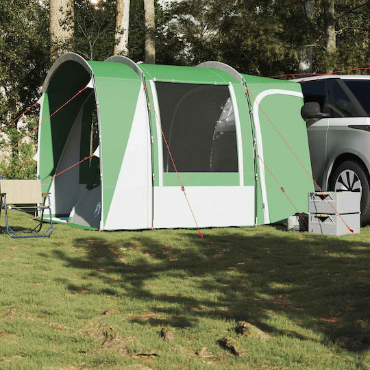 vidaXL Car Tunnel Camping Tent Green for 4 People 300x185x200cm
