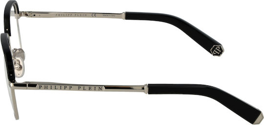 Philipp Plein Damen Metallisches Brillengestell Schwarz VPP017M 0579