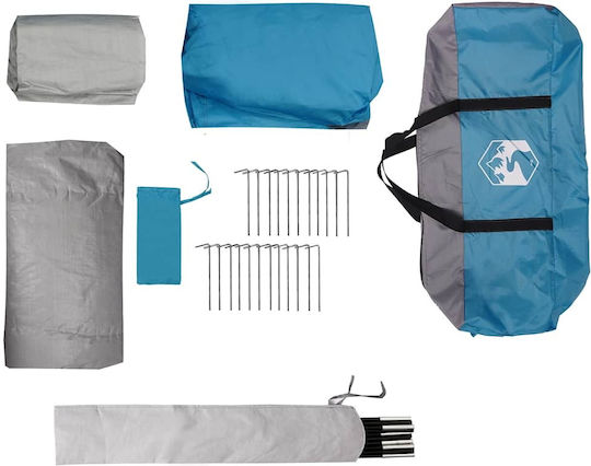 vidaXL Camping Tent Tunnel Car Blue 403x325x196cm
