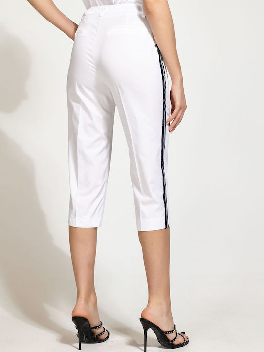 Access Women's Fabric Capri Trousers White