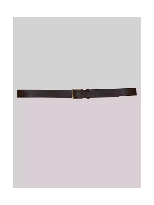 Staff Men's Leather Belt Brown