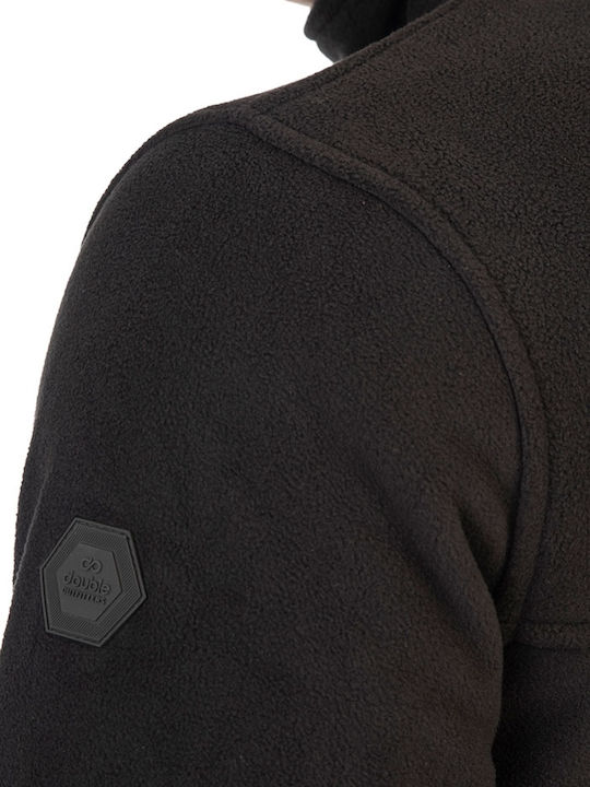 Cardigan Fleece pentru Bărbați Black
