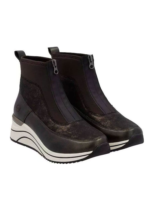 Women's Ankle Boots with Medium Heel Brown