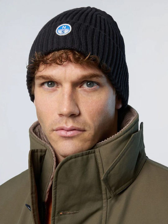 North Sails Beanie Ανδρικός Σκούφος Πλεκτός σε Μαύρο χρώμα