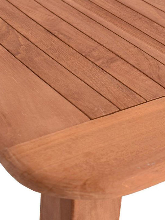 Masă Exterior Din Teak Bali Natural 140x80x75cm