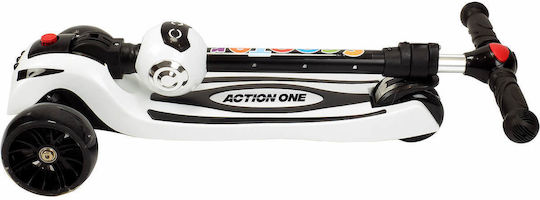 Action One Kids 3-wheel Foldable Scooter My Robot White