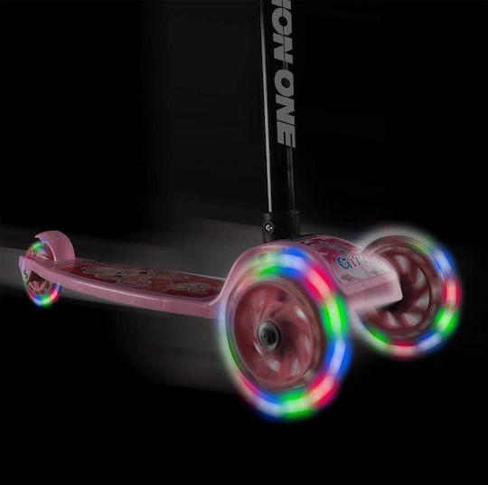 Action One Kinder 3-Rad Klappbarer Roller Funride Pink