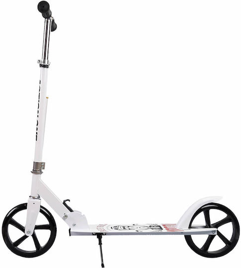 Action One Kids 2-wheel Foldable Scooter Skull Rider White