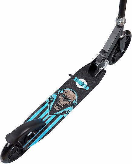 Action One Kids 2-wheel Foldable Scooter Skull Rider Black