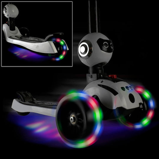 Action One Kids 3-wheel Foldable Scooter My Robot White