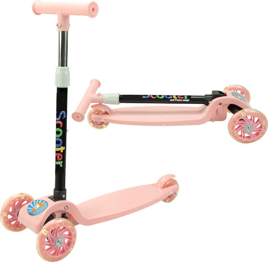Action One Kids 3-wheel Foldable Scooter Balance Pink