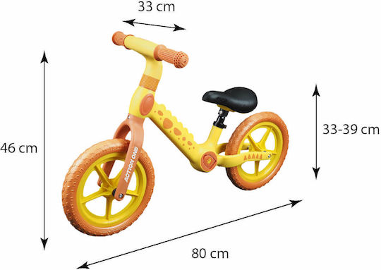 Action One Kids Balance Bike Spiky 12 Inch Orange