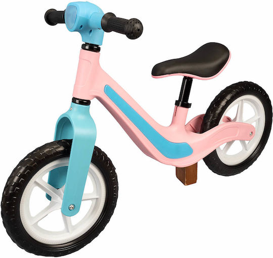 Bicicletă de echilibru pentru copii Action One cu lumini și muzică, 12 inch, roz