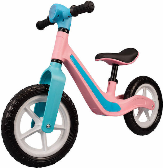 Bicicletă de echilibru pentru copii Action One cu lumini și muzică, 12 inch, roz