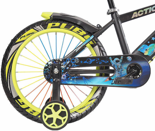 Bicicletă pentru copii Action One 18" City Nova Verde Neon