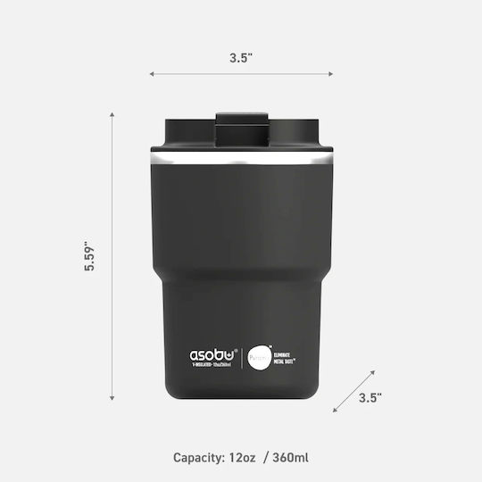Asobu Pahar Termos Din Oțel Inoxidabil 360ml Trebuie Spălat Manual