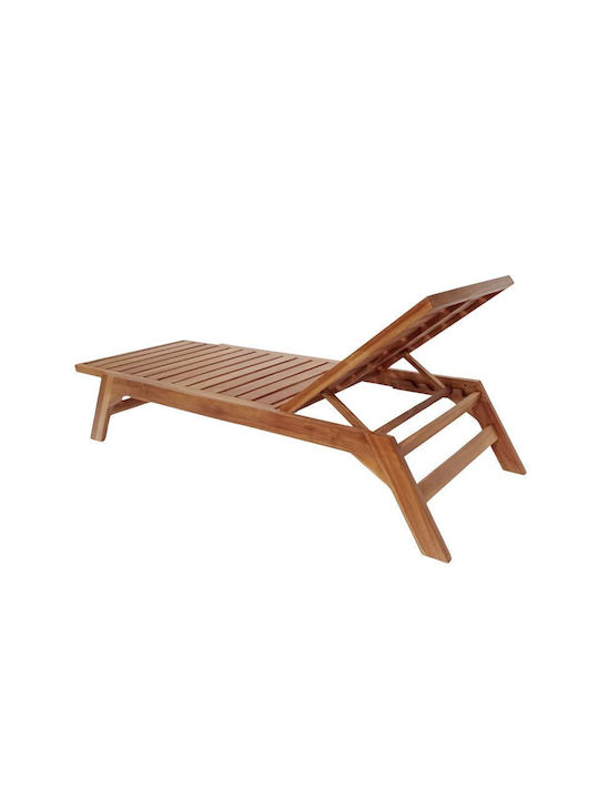 Liegestuhl Hölzernes Melop Beige 200x70x35cm.