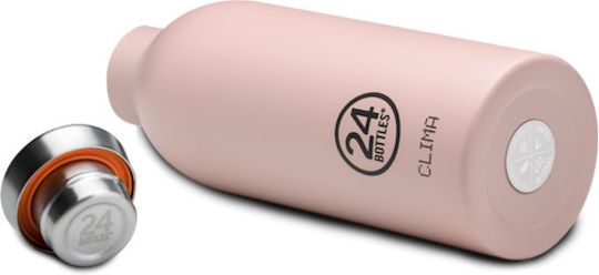 24Bottles Clima Μπουκάλι Θερμός Ανοξείδωτο BPA Free 500ml Ροζ