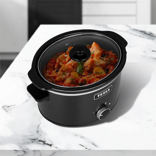 Tesla SlowCook S350 Бавно Готвещ Уред 200W с Капацитет 3.5л Черен