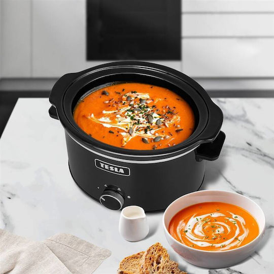 Tesla SlowCook S350 Бавно Готвещ Уред 200W с Капацитет 3.5л Черен